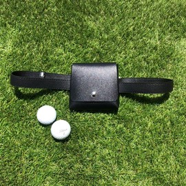 Golf Fanny Pack Golf Ball Case Golf Ball Holder with Belt, Black, Modern