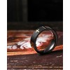 Cross Rings for Men, Black Stainless Steel Classical Simple Plain
