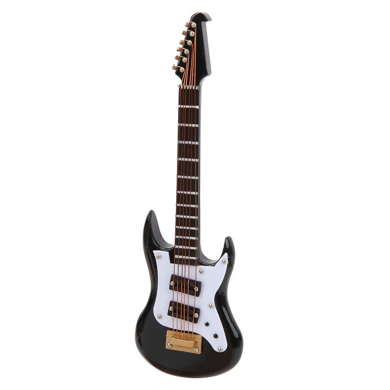Guitar Model Plastic Material Mini Musical Instrument Desktop Ornament with