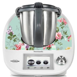 Thermodernizate.com Vinyl Sticker for Vorwerk Thermomix TM5 Vintage Flowers