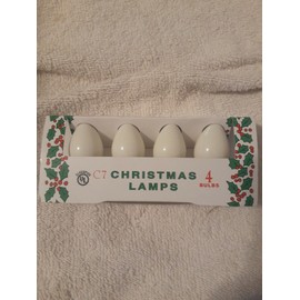 Northern Lights C7 Candelabra Base Christmas Lamp White Bulbs 5W 120volt