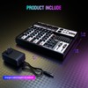 Professional Audio Mixer, 4 Channel Audio Interface Sound Board Mixing