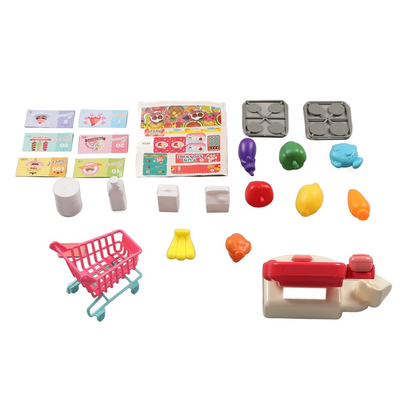 Cash Register Playset Stimulation Cosplay Learning Calculation Shopping Checkout Money