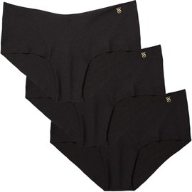 Victoria's Secret 3 Womens Black No Show Hiphugger Panties Small