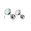 Unbranded 6 PCs SET 18G Opal Moonstone Turquoise Steel Ball