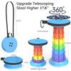 ALEVMOOM Portable Telescopic Stool Collapsible Stool with Cushion Retractable Folding