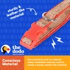 The Dodo Cork Dog Collar, Red Dodo Print; Size Large;