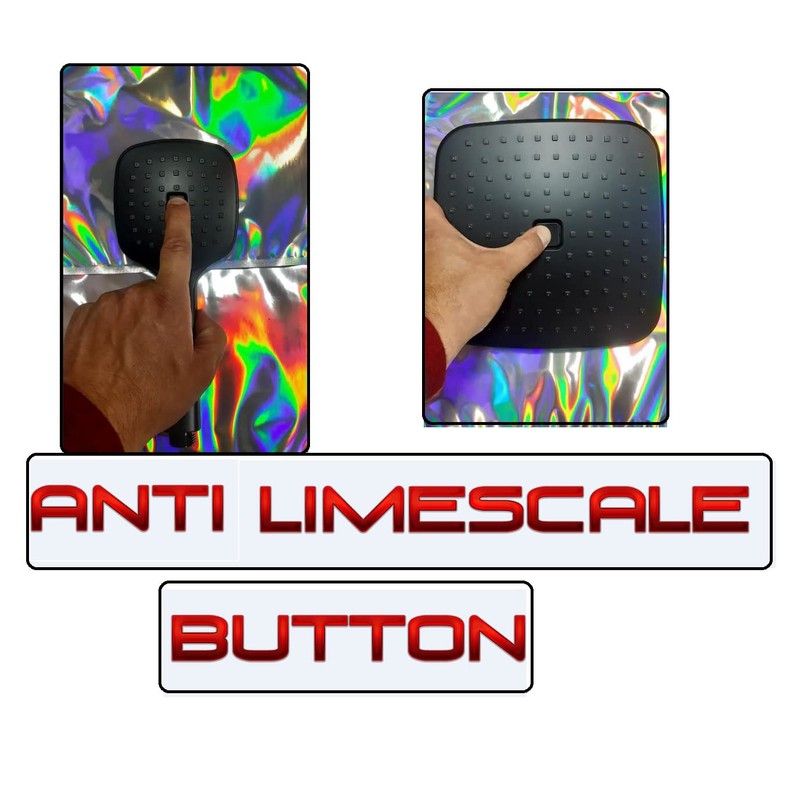Black Anti limescale ABS Bargin Rainfall 20 cm over head