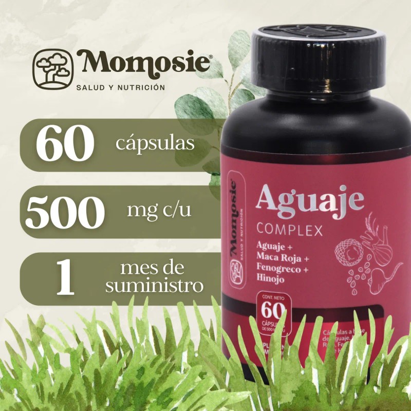 Aguaje Complex 60 Cápsulas | Fenogreco + Hinojo + Maca