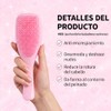 Cepillo Desenredante para Cabello con Pinzas, Kit Peinado Mujer Rosa