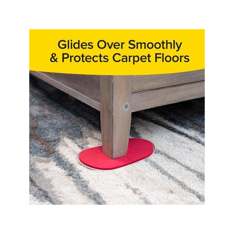 Bulbhead Ruby Movers - Furniture Moving Pads Chair Sliders, Hardwood