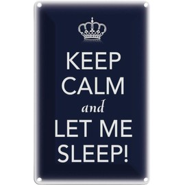 vianmo Blechschild 12x18cm Keep Calm And Let Me Sleep Deko Geschenk Metall Schild