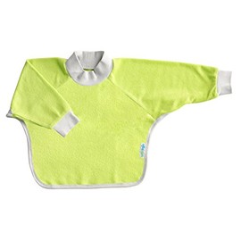 Kiddologic bibit-all Baby & Toddler Long Sleeved Full Coverage Pullover Waterproof Terry Bib (6-12 months (infant), fresh lime)