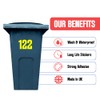 Wheelie Bin Numbers 1-999 (and/or. Letters A-Z) 2 Sets Waterproof