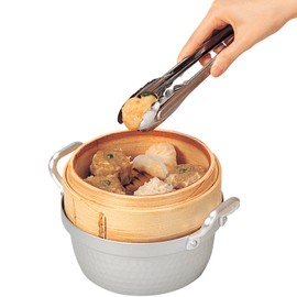 Kai KAI KITCHEN DH8077 Stainless Steel Cooking Tongs, 7.1 inches (18 cm), Stopper, Dishwasher Safe, Silver, Made in Japan