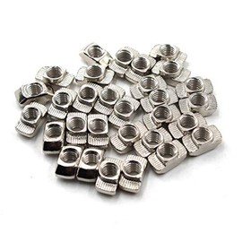 M3 T Nut Nickel Plated Carbon Steel T Slot Nut For 2020 Aluminum Extrusion European Standard (Pack of 100)