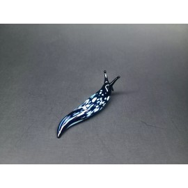 Unmarked Glass Slug, Black and Blue