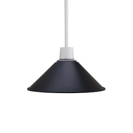 DCVOLTAGE 1Pcs Modern Ceiling Lamp Shade Black Metal Cone Shape Pendant Light E27 Base Hanging Light Fixture for Bedroom Hallway Office Café Restaurant