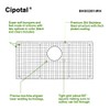 CIPOTAL 27.5 in. x 13.5 in. Rear Drain Sink Grid