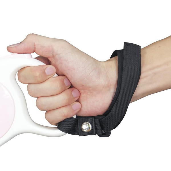 Safety Wrist Strap for Retractable Dog Lead, Black Adjustable Hands-Free