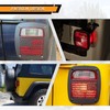 TUOMAICN 2Pcs Black US Flag Tail Light Cover Protector,Rear Brake