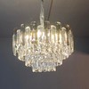 LANGLITIAODENG Crystal Chandeliers Dia 17.7" Modern Ceiling Light Fixture Adjustable