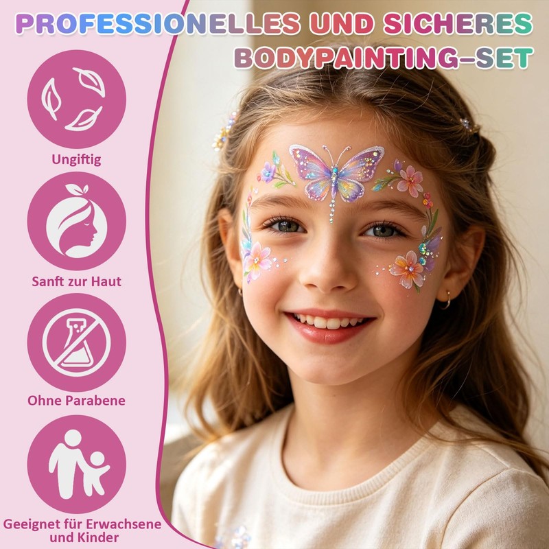 Children's Make-Up Set 42 Colours - Face Paint, Body Paint,