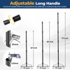 Garden Rake, 17" Extra Wide Double-Sided Head, 63" Heavy Duty