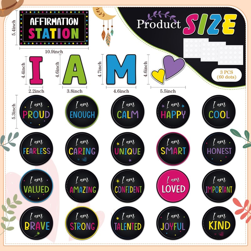 Frienda Affirmation Station Bulletin Board Set Motivational Posters Classroom Mirror