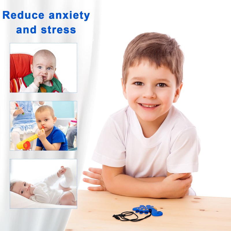 Tagaremuser Pack of 4 Chew Chain for Children, Teething Ring