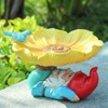 MUMTOP Bird Baths for Outdoors, Outdoor Garden Birdbath Bowl Resin