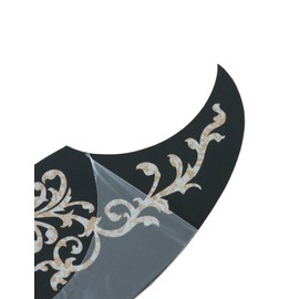 Metallor Acoustic Guitar Pickguard Anti-Scratch Guard Plate Perfect Replacement, Self Adhesive Tear or Water Drop Shape Pick Guards Various Color, Cool Guitar Accessories Gifts (Laser Flower)