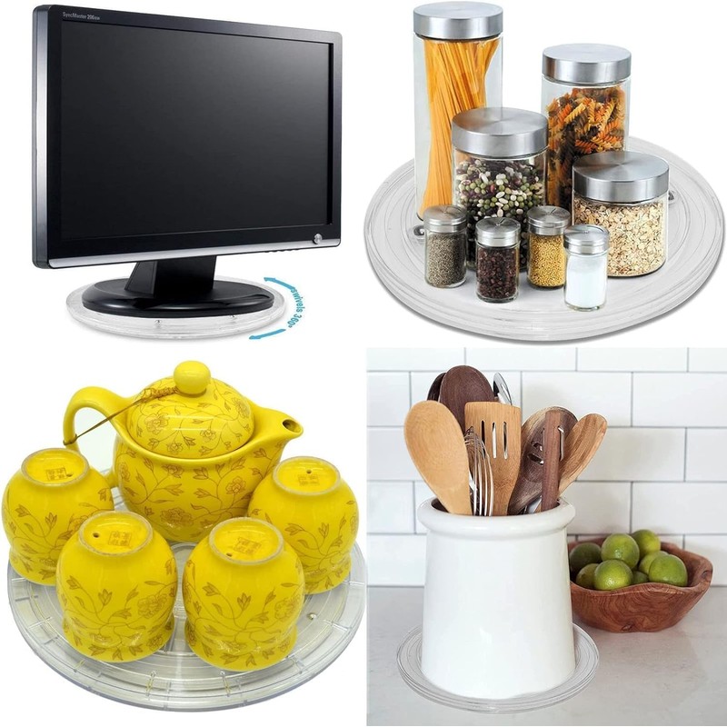 Kuymquat Rotary Stand, Round Turntable, TV, PC, Monitor Screen, 360