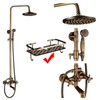 Antique Brass 8-Inch Rainfall Shower System with Hand Shower &