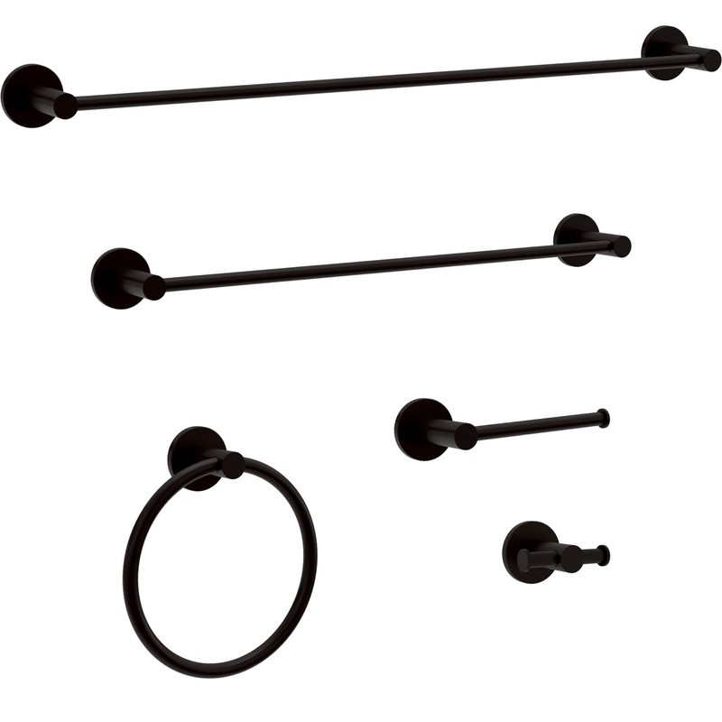 Peerless PA347-BL Precept Towel Ring, Matte Black