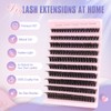 Oreola False Eyelashes Individual 80D Natural Individual Eyelash Cluster Wispy