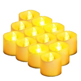 12 PCS Velas LED Sin Llama, Velas Eléctricas Luz de Té, Hogar | Velas Votivas Eléctricas para Interiores y Exteriores. Ideal para Festivales, Boda, Decoraciones de Mesa, Navidad y Halloween