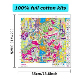 Animal Dog Stamped Cross Stitch Kits for Beginners,Kiss Dog Needlepoint Counted Cross Stitch Kits for Adults,Easy Prestamped Boy Pattern Needlepoint Kit Crafts for Home Decor Gifts 14X14 Inch.