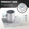 Desunqin Dock Bottom Pad, 4-3/5" Stationary Dock Base Plate Hardware,