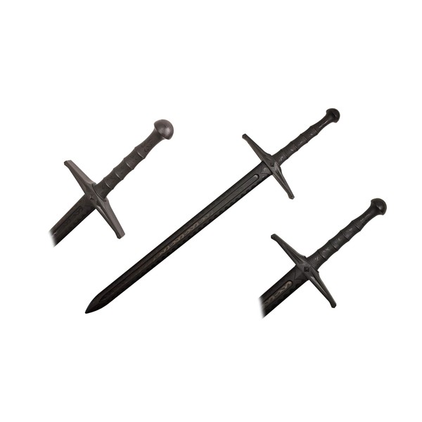 WUU JAU 41 1/4" Polypropylene Black Long Medieval Sword