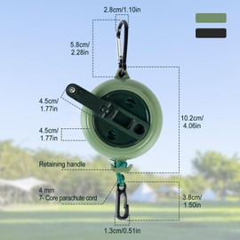 SYWAN Retractable etractable Gear & Bow Hoist, 2pcs 33FT Retractable Bow Rope Tree Stand Pull Up Retriever Archery Hanging Carrying Deer Hunting Accessories for Men Hunter