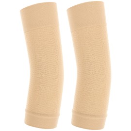 ROSENICE 1 Pair Arm Shaper Slim Arm Elastic Compression Arm Sleeves for Sports Fitness (Skin-Colour)