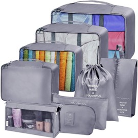 Travel Packing Cubes Set,9 Set Packing Cubes Luggage Packing Organizers for Travel Accessories