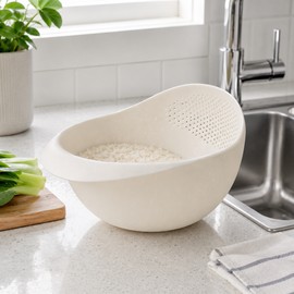 Rice Washing Strainer for Kitchen Use – Plastic Drainage Sieve for Rice, Fruits and Vegetables for Everyday Food Prep