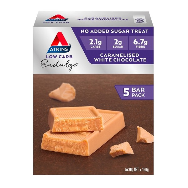 Atkins Endulge Caramelised White Chocolate Bar 30g X 5