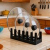 6-Slot Pot Lid Organizer for Kitchen Cabinets – Space-Saving Cookware