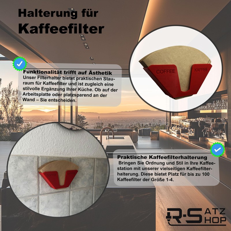 Coffee Filter Holder Stand for Coffee Filter Storage Wall Holder