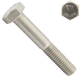 Hexagon Screws with Shaft - M8 x 65 - (Pack of 20) - Machine Screws - DIN 931 (ISO 4014) - Made of Stainless Steel A2 (V2A) - SC931