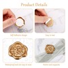 Yoption 50Pcs Initial J Wax Seal Stickers, Retro Antique Gold