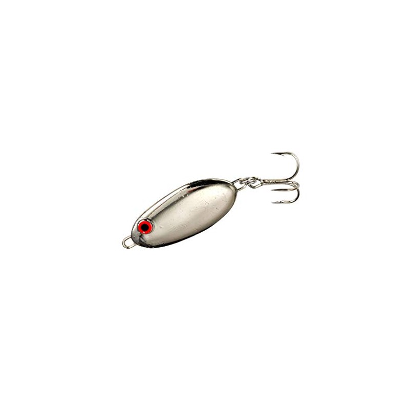 Bomber Lures B88MO Slab Spoon Lure (Plain Metachrome, 7/8 oz)